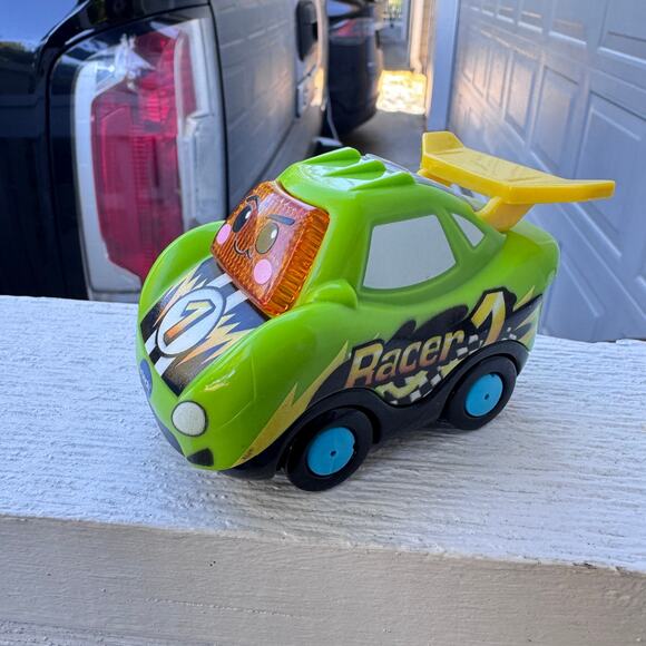 VTech‎ Go! Go! Smart Wheels Racer Car #1 Green Orange Sound Toy Loose - Picture 1 of 7
